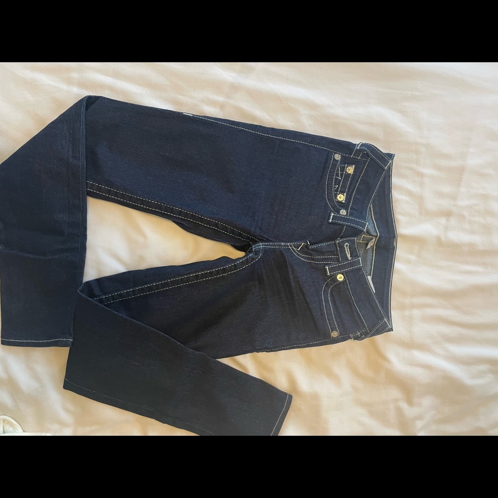True religion skinny jeans Y2K white stitching